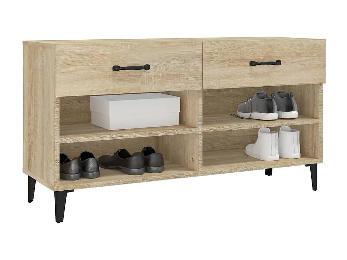Meuble à chaussures Chêne sonoma 102x35x55cm Bois d'ingénierie FR22327