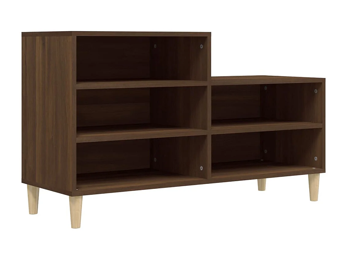Mueble zapatero madera contrachapada roble marrón 102x36x60 cm ES336010