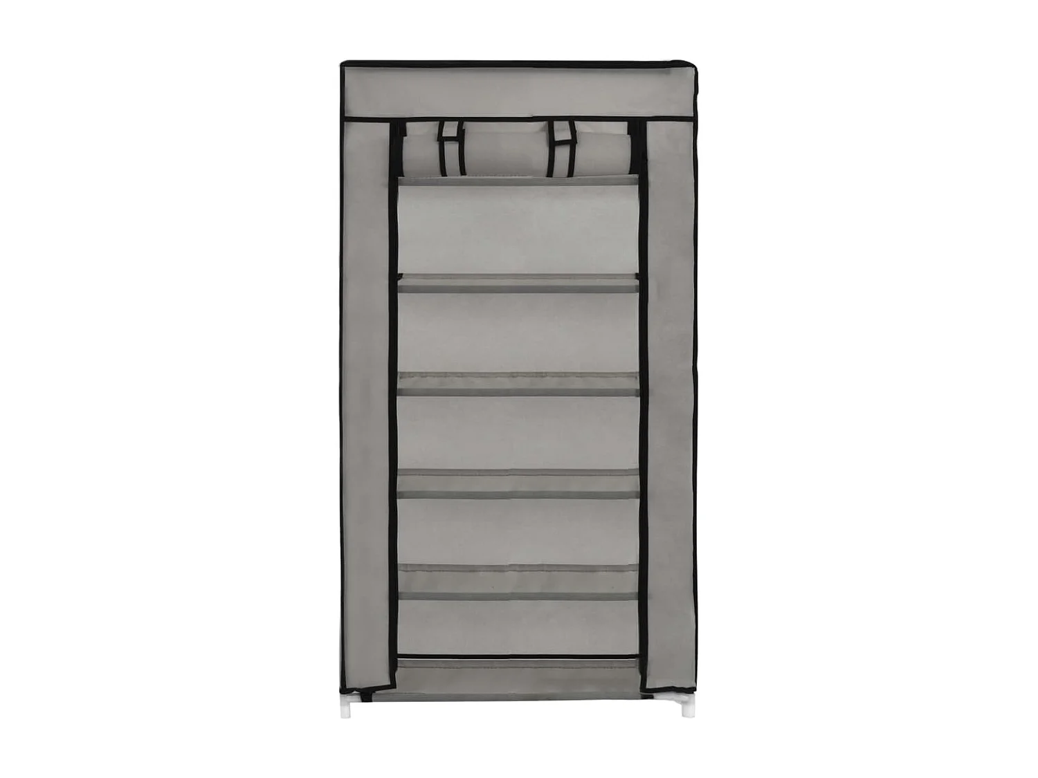 Meuble à chaussures avec housse Gris 58x28x106 cm Tissu FR39208