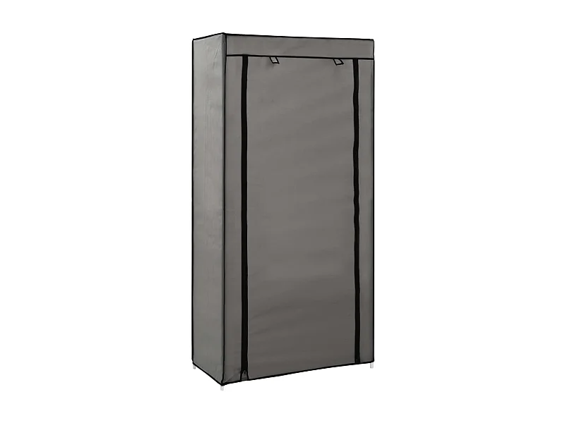 Meuble à chaussures avec housse Gris 58x28x106 cm Tissu FR39208