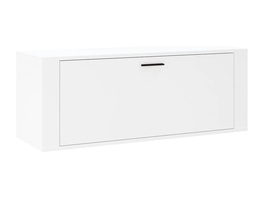 Wandschoenenkast 100x35x38 cm bewerkt hout wit BE253518