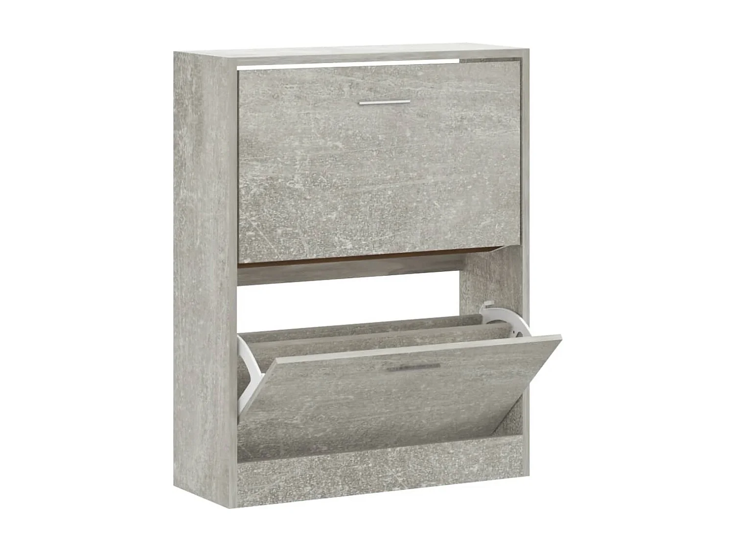 Meuble à chaussures Gris béton 63x24x81 cm Bois d'ingénierie FR10434