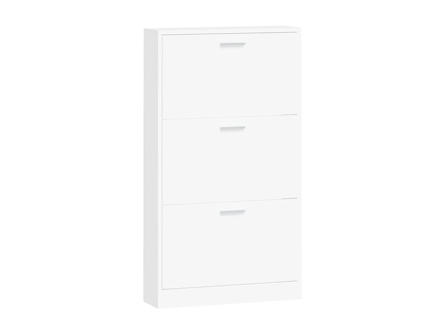 Schoenenkast 59x17x108 cm bewerkt hout wit BE816319