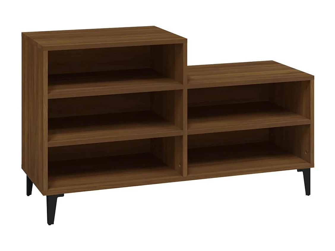 Mueble zapatero madera contrachapada roble marrón 102x36x60 cm ES831411