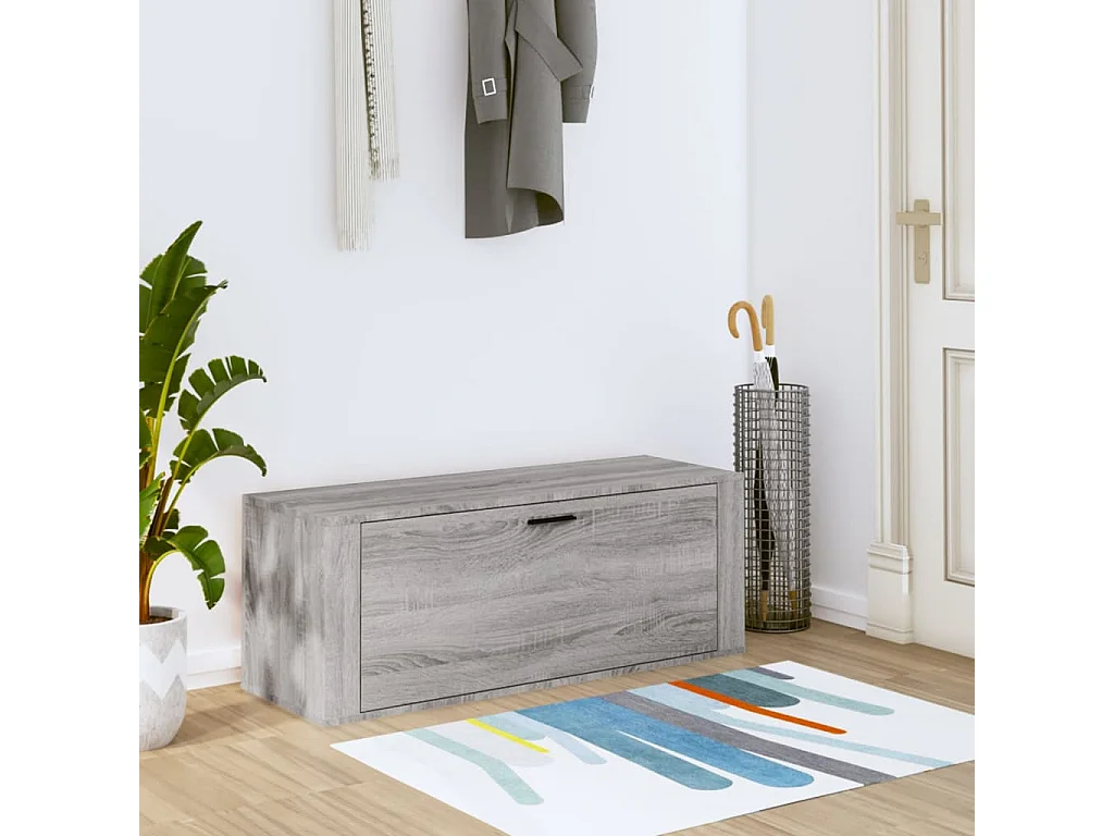 Meuble à chaussures murale Sonoma gris 100x35x38 cm FR22139