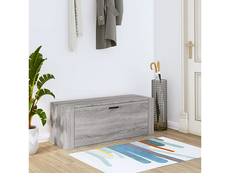 Meuble à chaussures murale Sonoma gris 100x35x38 cm FR22139