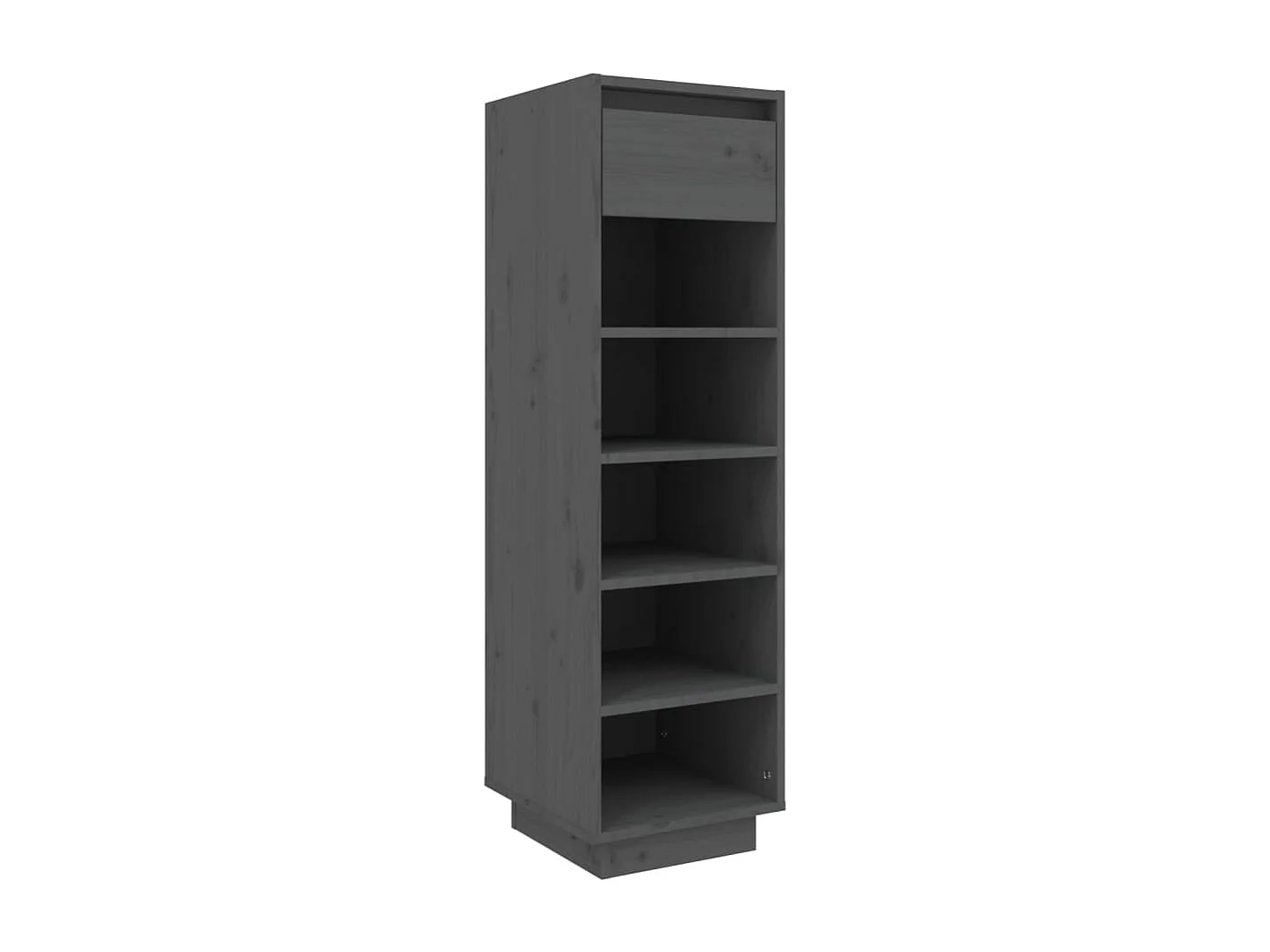 Mueble zapatero de madera maciza de pino gris 30x34x105 cm ES665472
