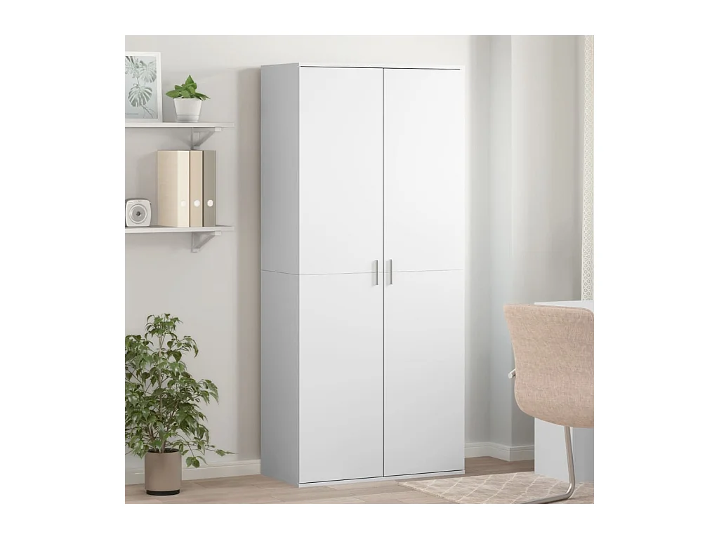 Meuble à chaussures Blanc 80x39x178 cm Bois d'ingénierie FR31193