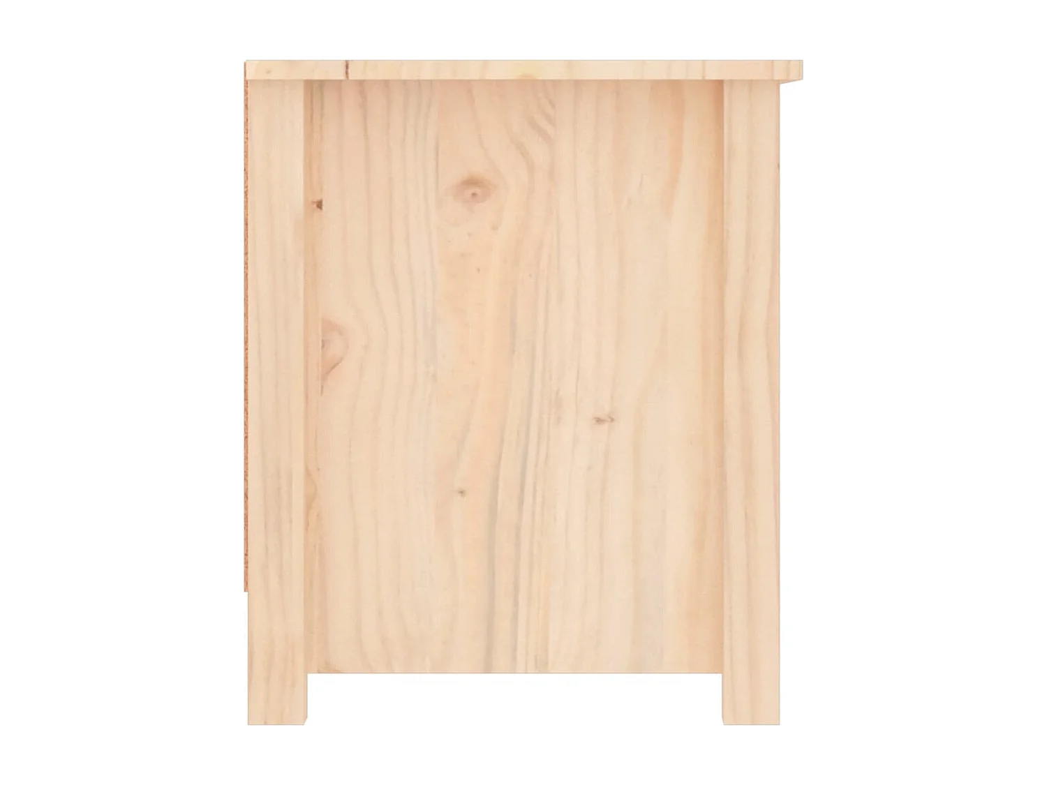 Mueble zapatero de madera maciza de pino 110x38x45,5 cm ES552309