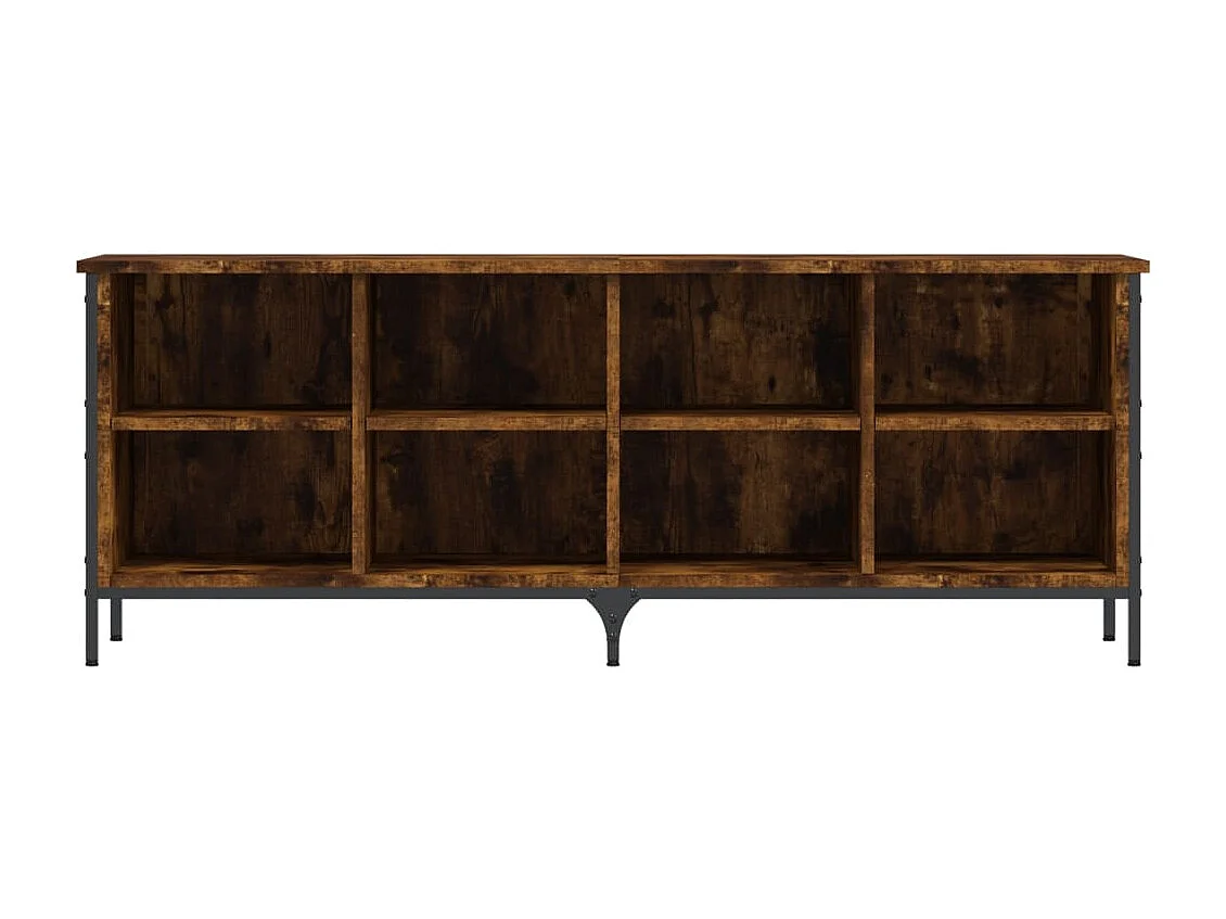 Meuble à chaussures chêne fumé 131x35x50 cm bois d'ingénierie FR41178