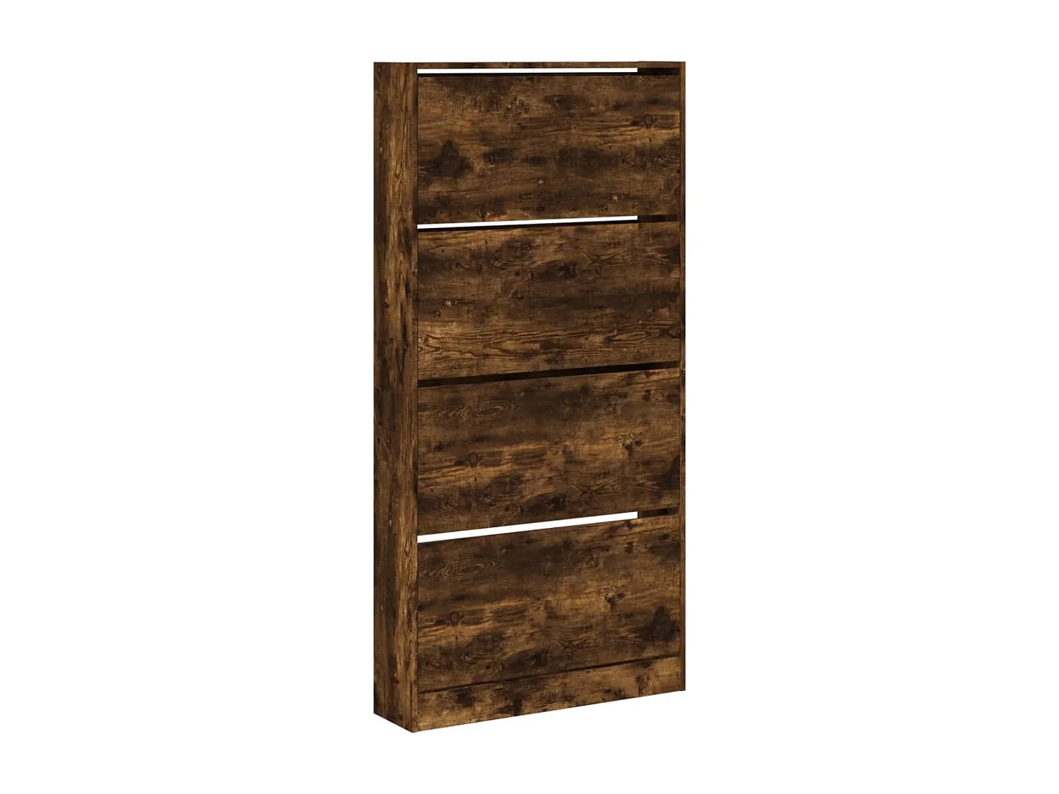 Schoenenkast met 4 klaplades 80x21x163,5 cm gerookt eikenkleur BE993811