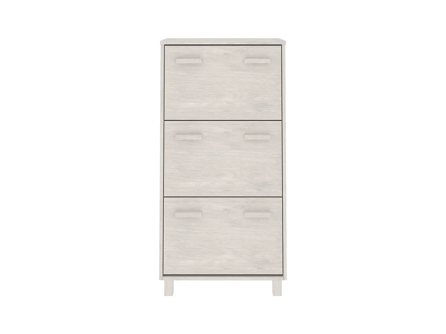 Schoenenkast HAMAR 59,5x35x117 cm massief grenenhout wit BE362014