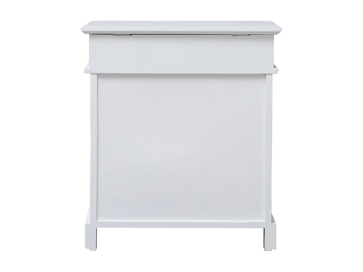 Mueble zapatero de madera de Paulownia blanco 50x28x58 cm ES821693