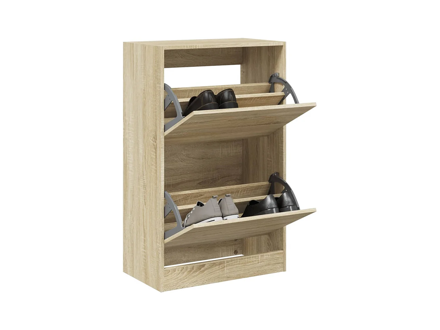 Meuble à chaussures chêne sonoma 60x34x96,5 cm bois ingénierie FR75590