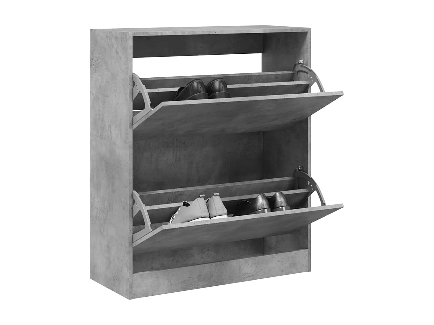 Meuble à chaussures gris béton 80x34x96,5 cm bois d'ingénierie FR87983