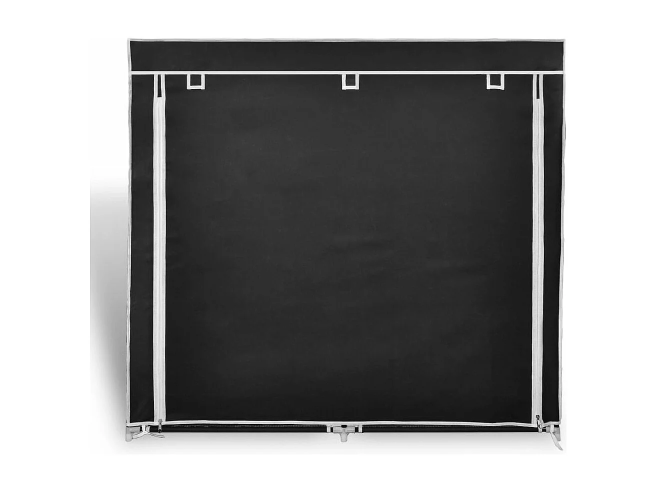 Meuble à chaussures avec housse 115 x 28 x 110cm Tissu Noir FR16433