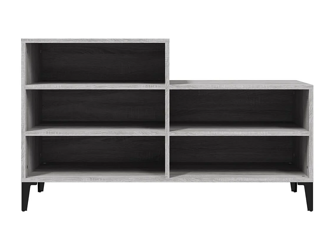 Meuble à chaussures Sonoma gris 102x36x60 cm Bois d'ingénierie FR80669