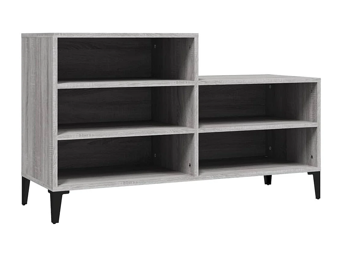 Meuble à chaussures Sonoma gris 102x36x60 cm Bois d'ingénierie FR80669