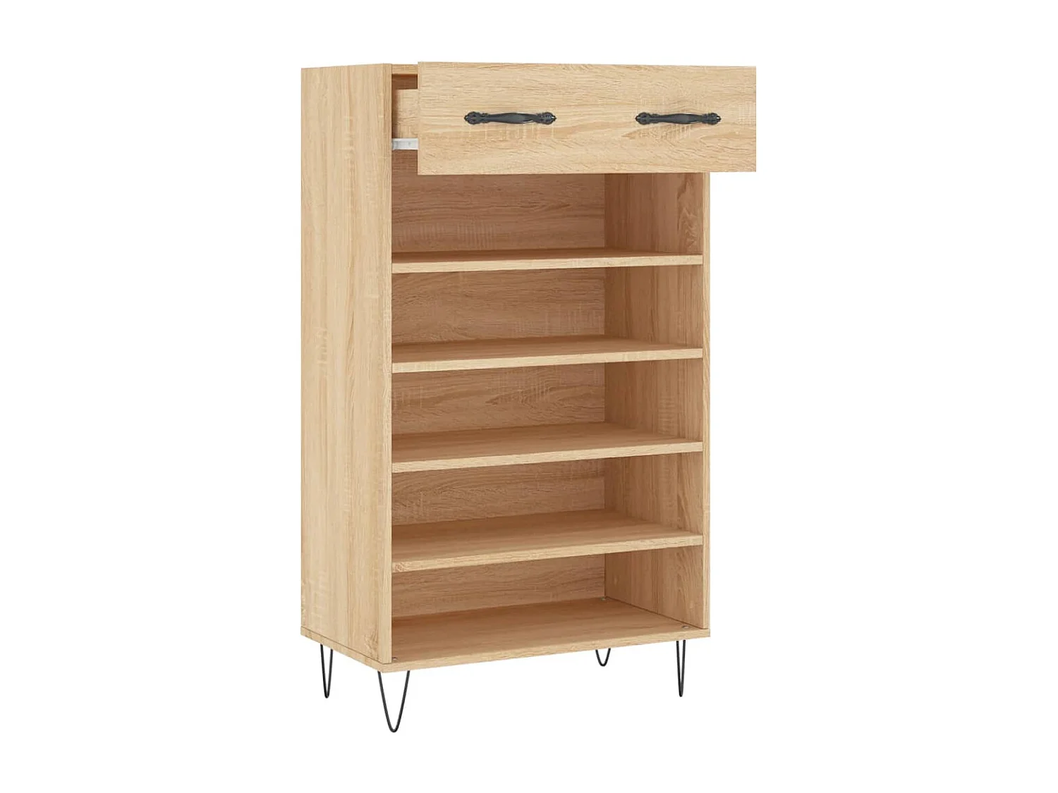 Meuble à chaussures chêne sonoma 60x35x105cm bois d'ingénierie FR41452