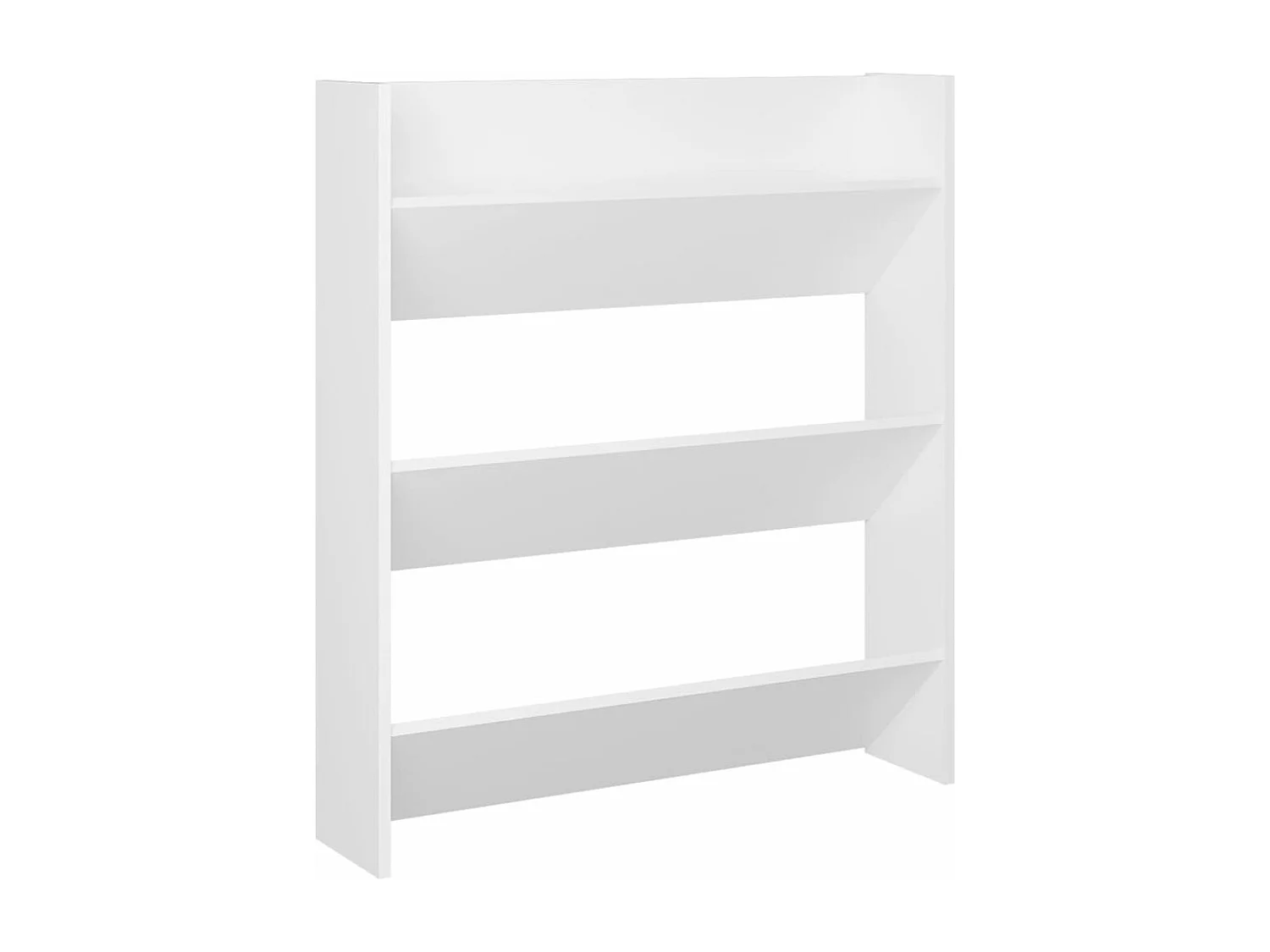 Wandschoenenkast 80x18x90 cm bewerkt hout wit BE321084