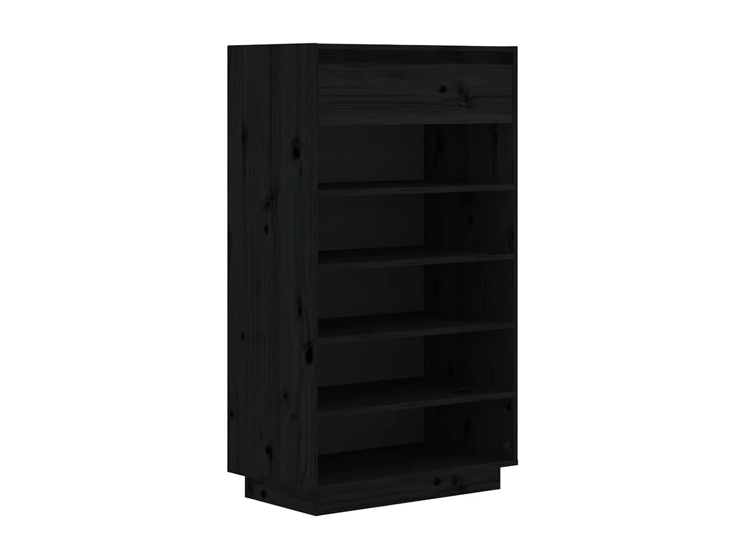 Meuble à chaussures Noir 60x34x105 cm Bois de pin massif FR83468