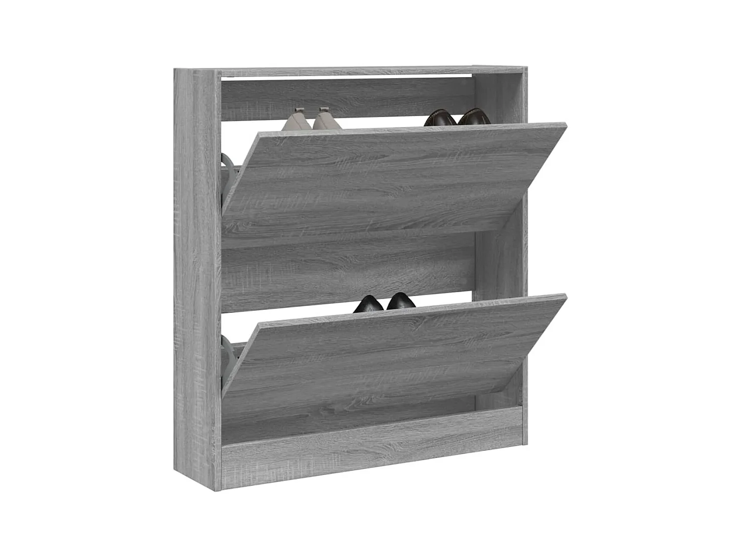 Meuble à chaussures sonoma gris 80x21x87,5cm bois d'ingénierie FR40256