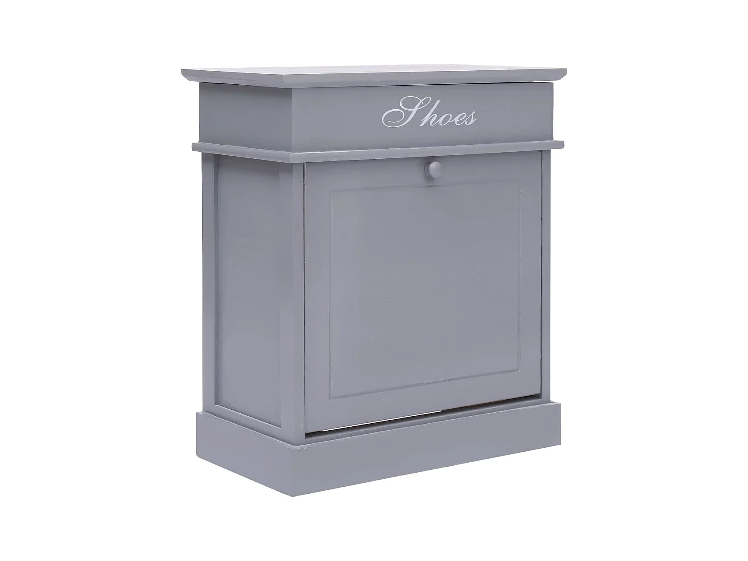 Meuble à chaussures Gris 50 x 28 x 58 cm Bois de Paulownia FR75987