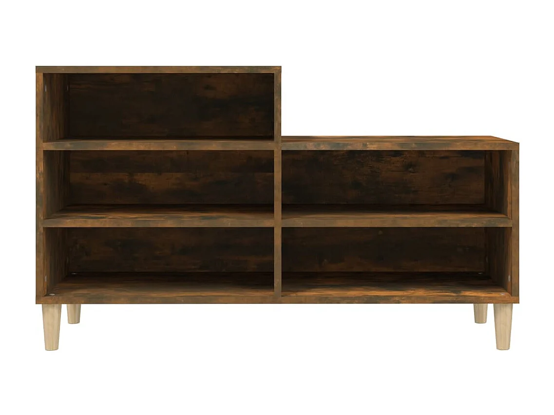 Meuble à chaussures Chêne fumé 102x36x60 cm Bois d'ingénierie FR30518