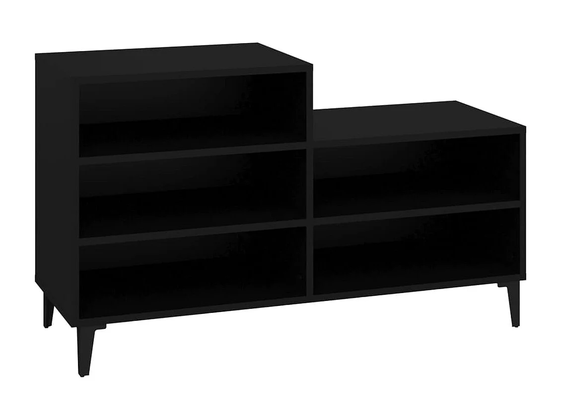 Meuble à chaussures Noir 102x36x60 cm Bois d'ingénierie FR46633