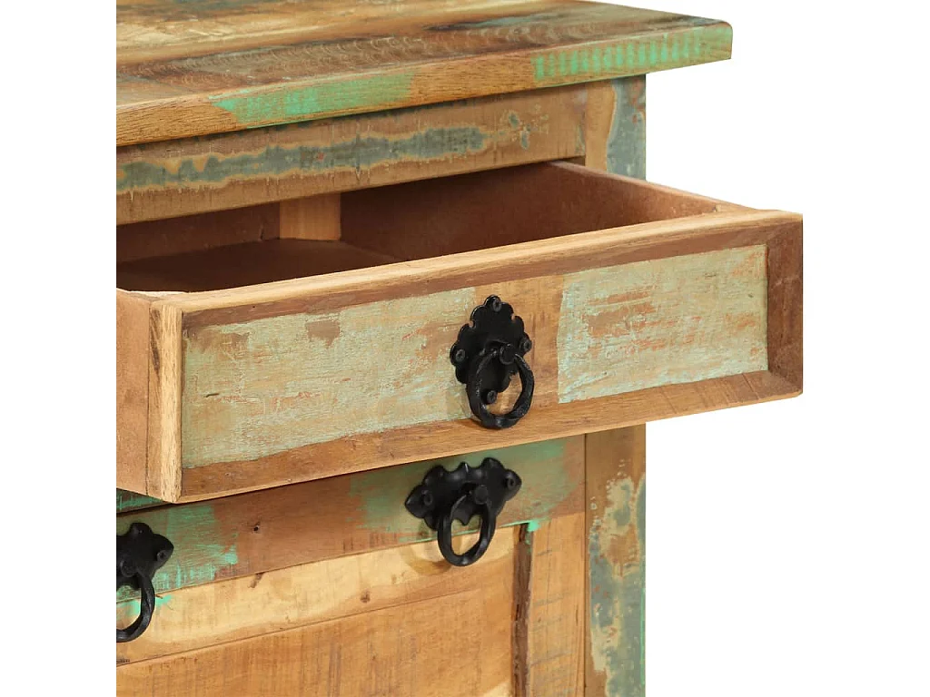 Meuble à chaussures 4 couches avec tiroir Bois de récupération FR25123