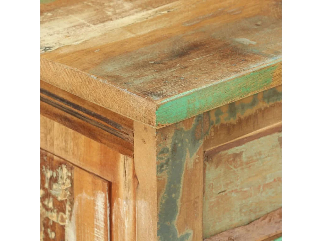 Meuble à chaussures 4 couches avec tiroir Bois de récupération FR25123