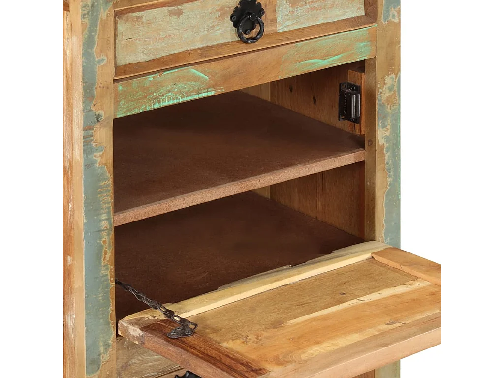 Meuble à chaussures 4 couches avec tiroir Bois de récupération FR25123