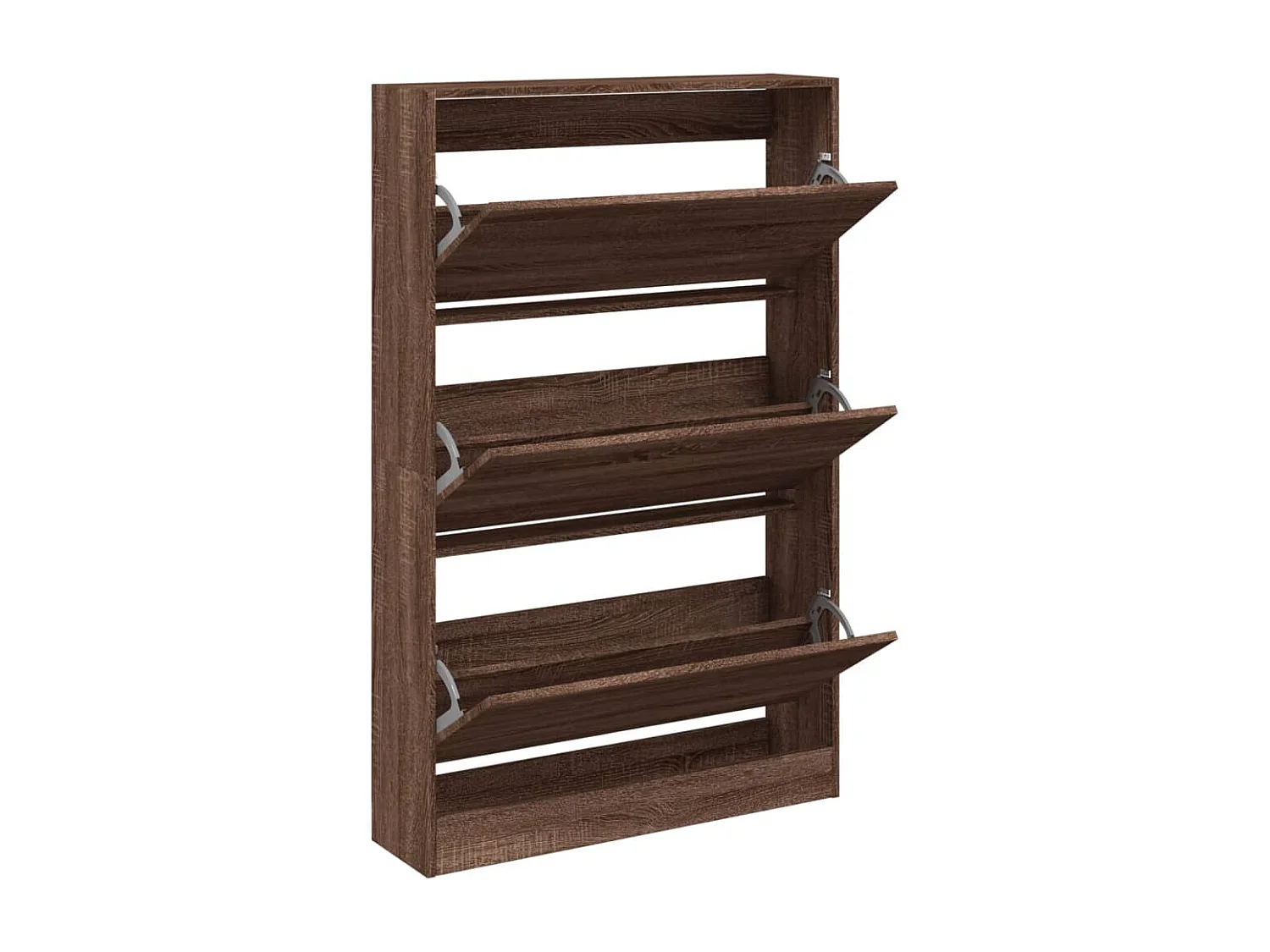 Meuble à chaussures chêne marron 80x21x125,5cm bois ingénierie FR34363