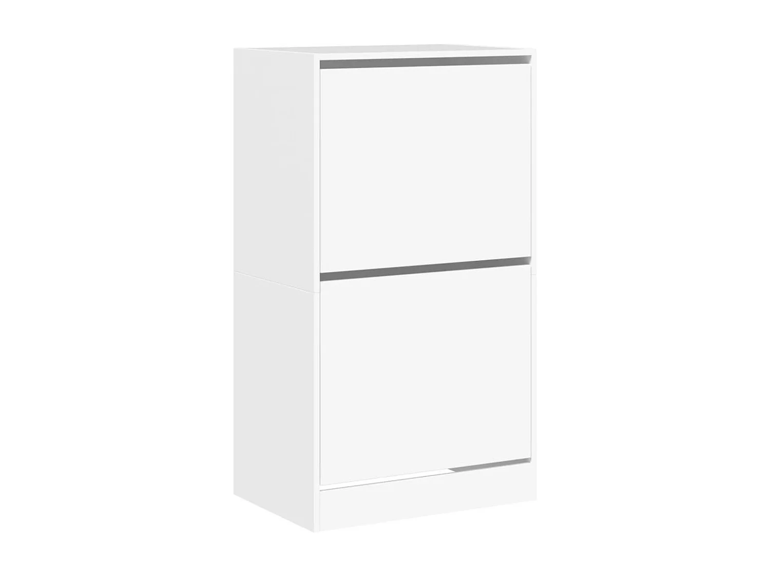 Meuble à chaussures 2 tiroirs rabattables blanc 60x42x108 cm FR59673