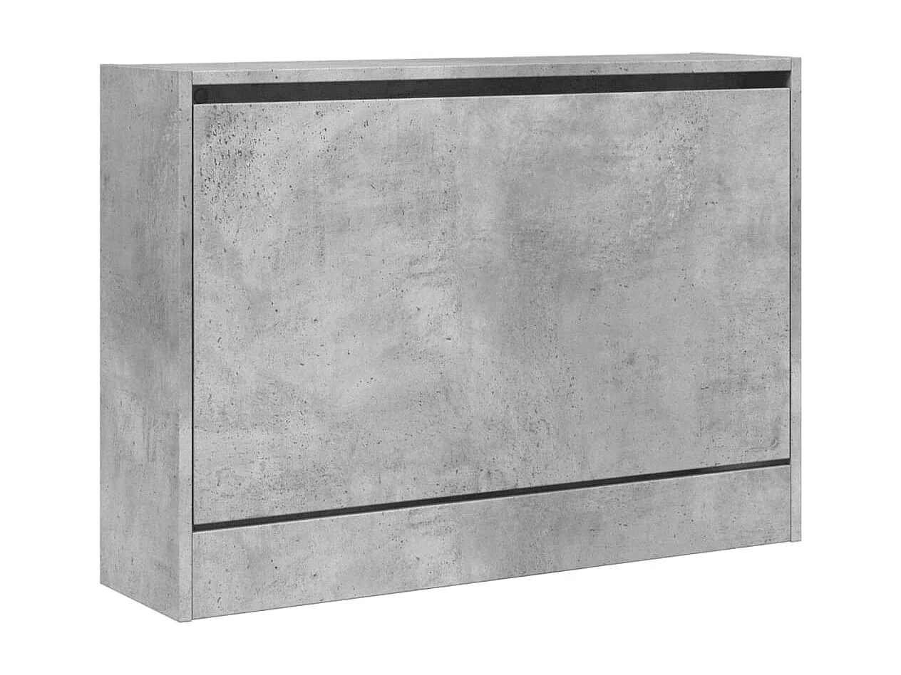 Meuble à chaussures gris béton 80x21x57 cm bois d'ingénierie FR70641