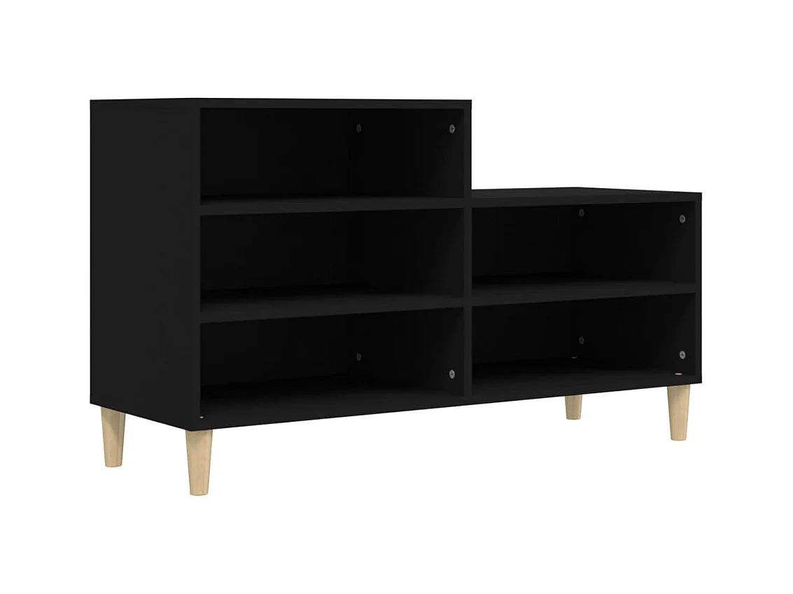 Meuble à chaussures Noir 102x36x60 cm Bois d'ingénierie FR15873