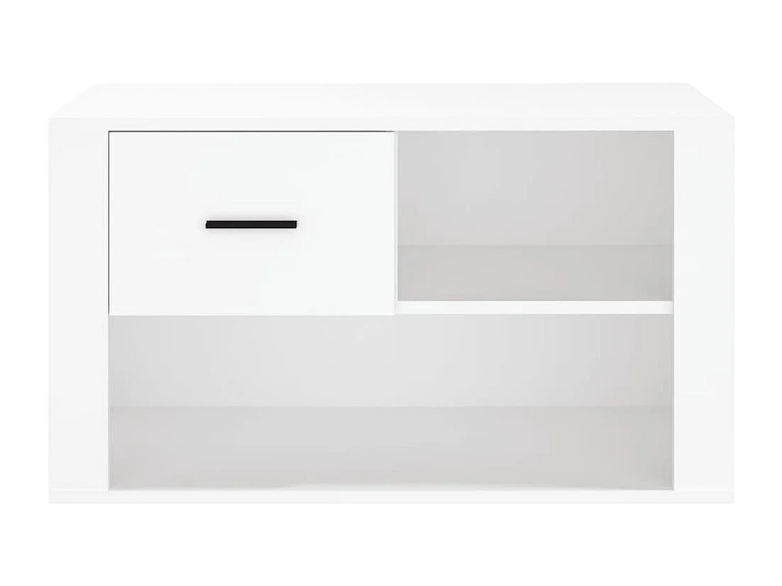 Meuble à chaussures Blanc 80x35x45 cm Bois d'ingénierie FR21350