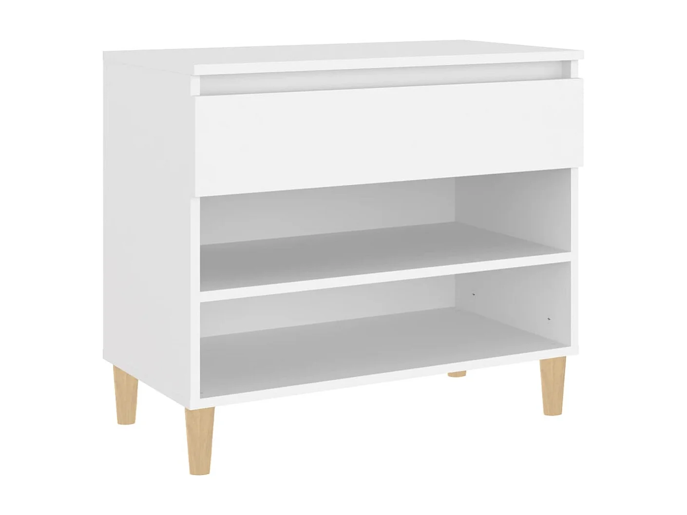 Meuble à chaussures Blanc 70x36x60 cm Bois d'ingénierie FR70744