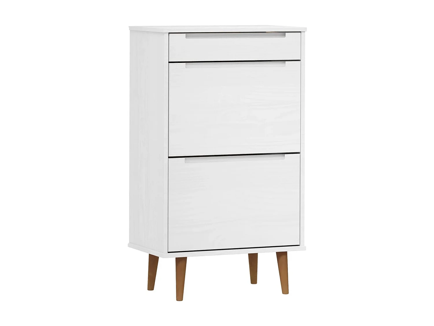 Meuble à chaussures MOLDE Blanc 59,5x35x103 cm Bois de pin FR22560