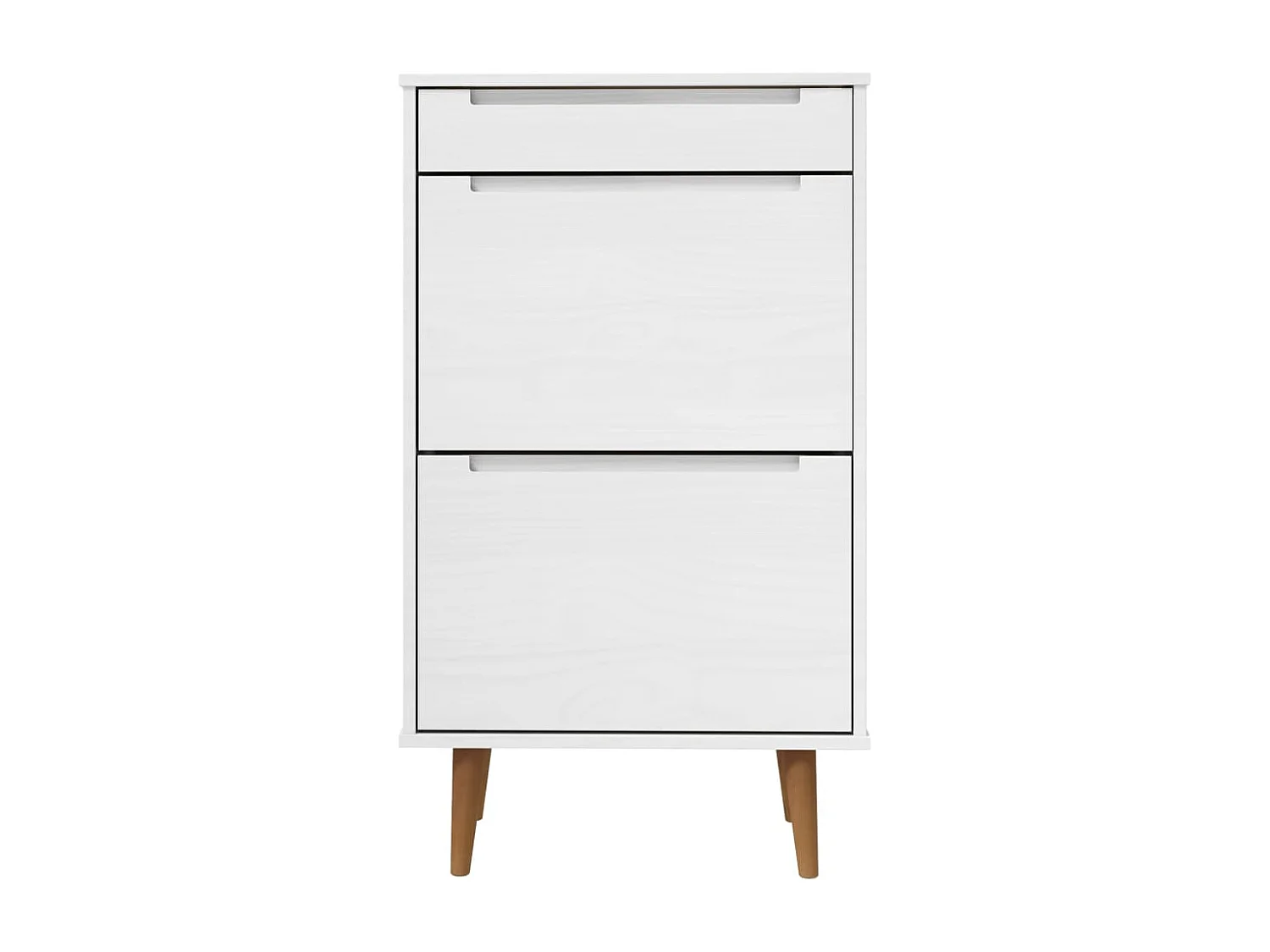 Meuble à chaussures MOLDE Blanc 59,5x35x103 cm Bois de pin FR22560