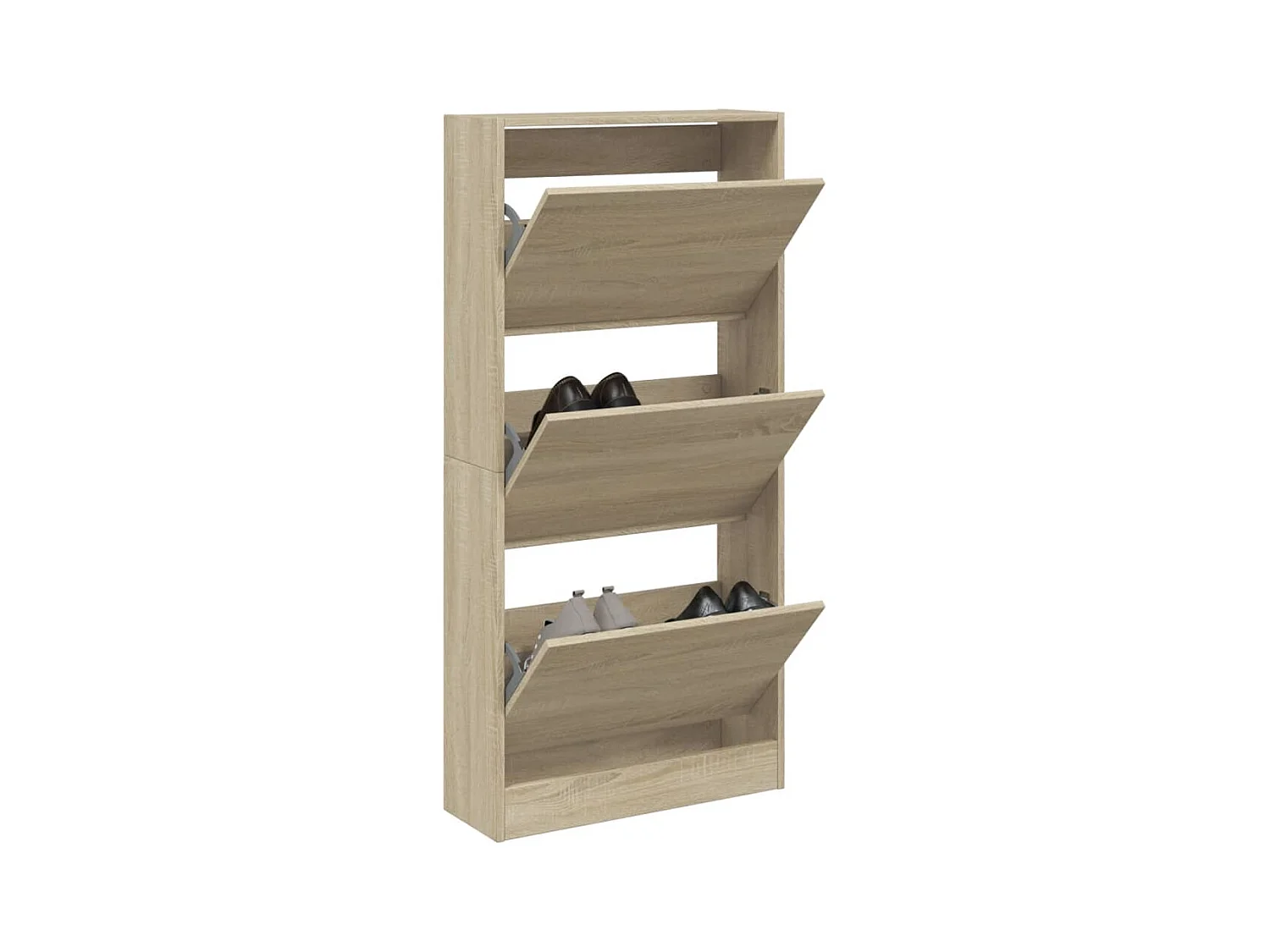 Meuble à chaussures chêne sonoma 60x21x125,5cm bois ingénierie FR41230