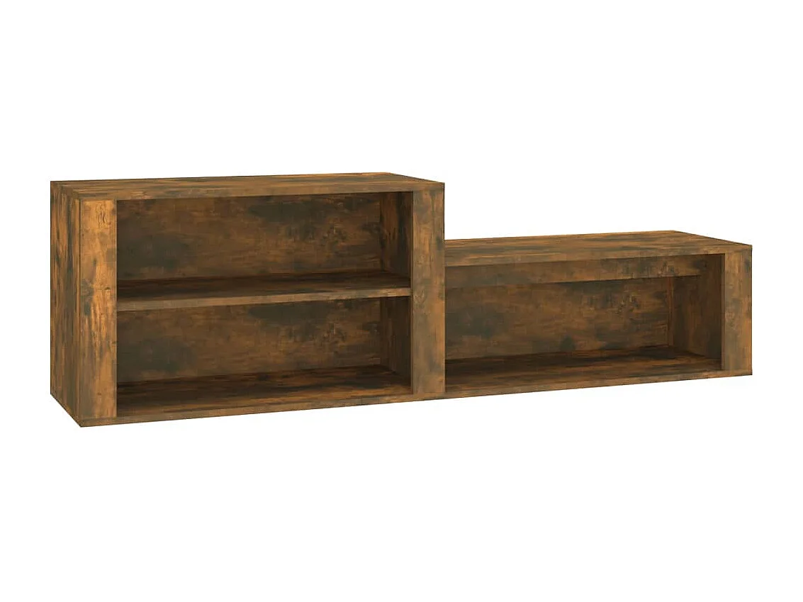 Schoenenkast 150x35x45 cm bewerkt hout gerookt eikenkleurig BE125965