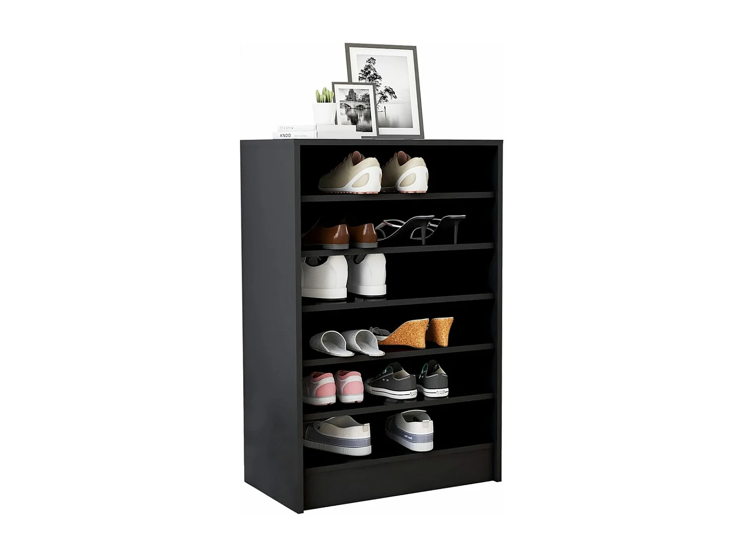 Meuble à chaussures Noir 60x35x92 cm Bois d’ingénierie FR45462