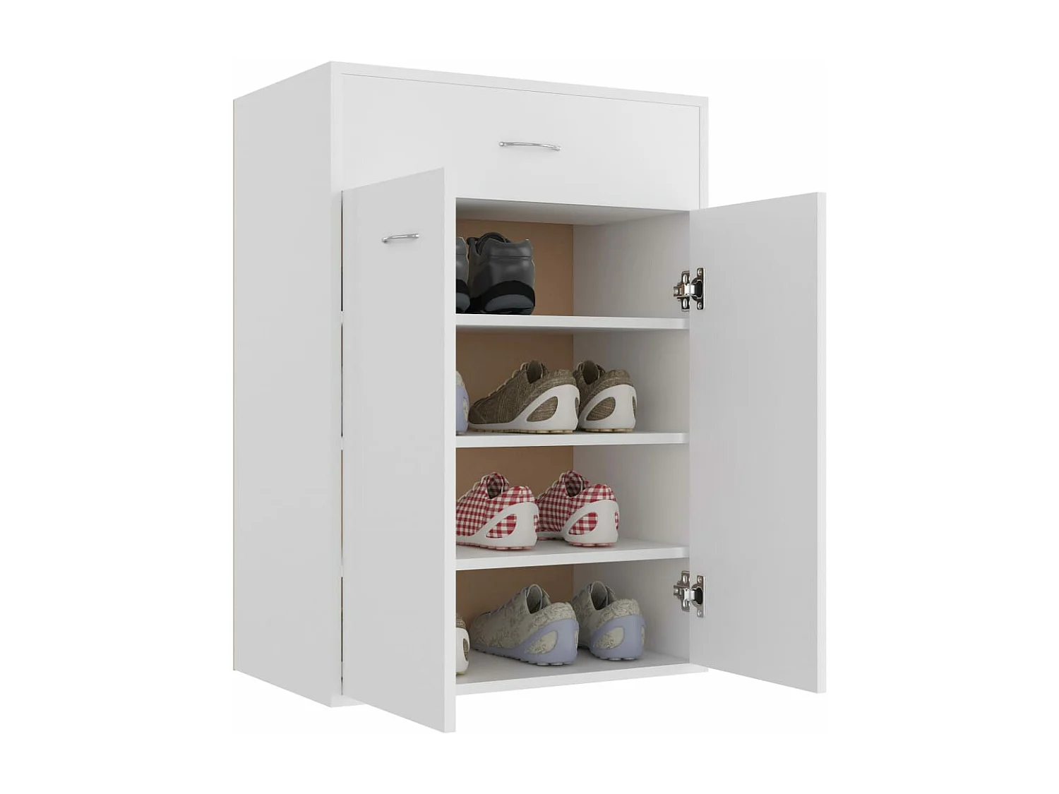 Meuble à chaussures Blanc 60x35x84 cm Bois d'ingénierie FR90220