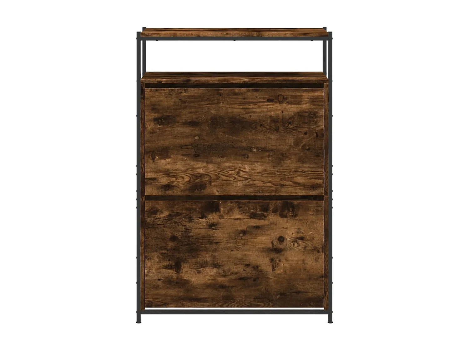 Meuble à chaussures chêne fumé 75x34x112 cm bois d'ingénierie FR71028