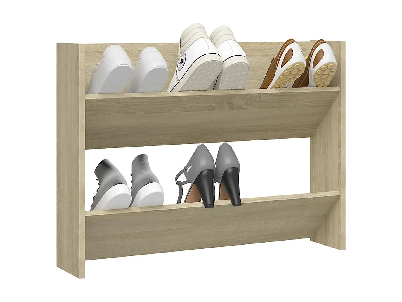 Meuble à chaussures murale Chêne Sonoma 80x18x60 cm Aggloméré FR41490