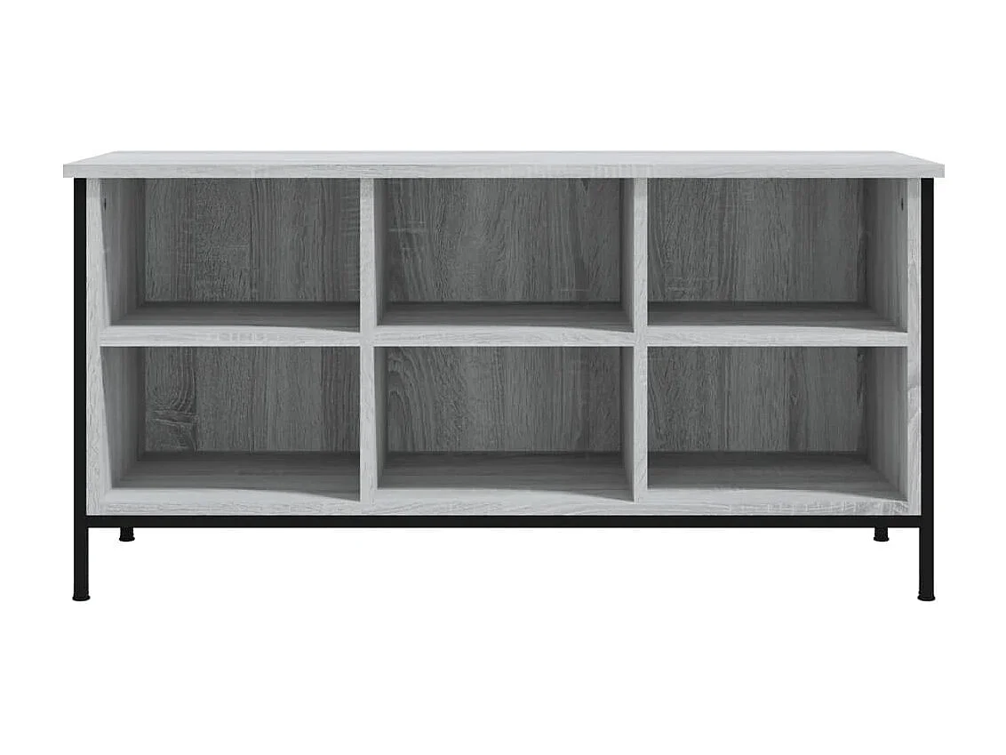 Mueble zapatero madera contrachapada gris Sonoma 100x35x50 cm ES497146