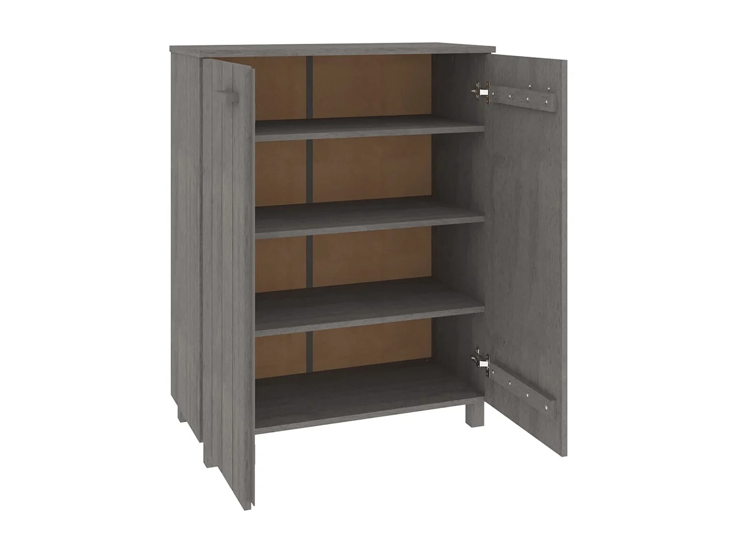 Zapatero HAMAR madera maciza pino gris claro 85x40x108 cm ES838007