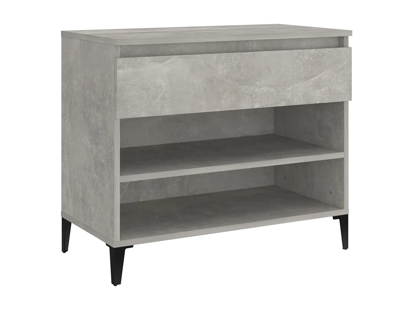 Meuble à chaussures Gris béton 70x36x60 cm Bois d'ingénierie FR34574