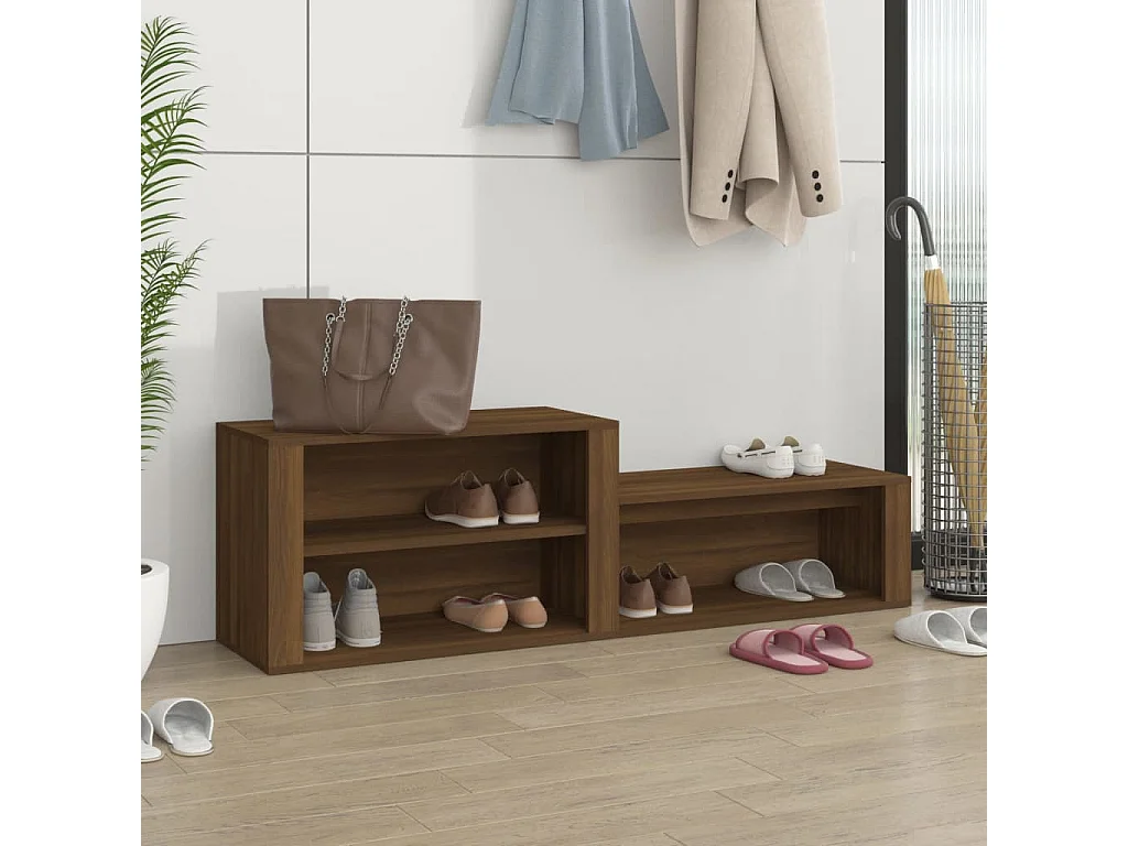 Meuble à chaussures Chêne marron 150x35x45cm Bois d'ingénierie FR94484
